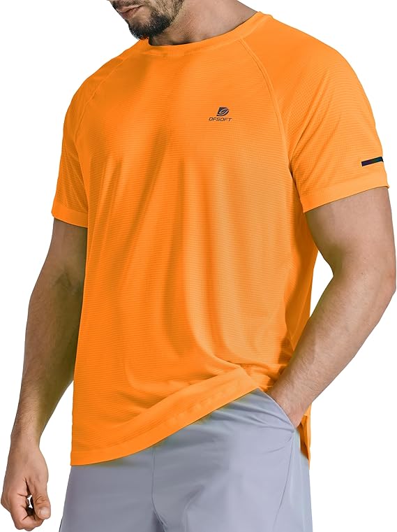 Men\'s Short Sleeve Workout Shirts Quick Dry Lightweight T-Shirts Gym